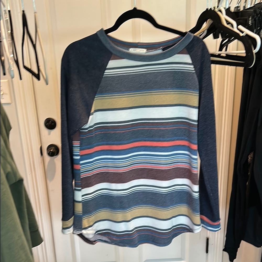 Striped Long Sleeve Raglan Shirt